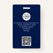 カスタムスタッフQRコードイベントブルーバッジ バッジ (裏面)