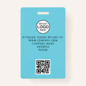 カスタムスタッフQRコードイベントブルーバッジ バッジ (裏面)
