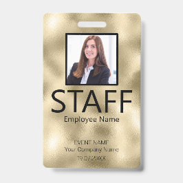 カスタムスタッフQRコードイベント金ゴールドバッジ バッジ