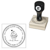 カスタムスタンプゴム |自家製エレガントベーカリーロゴ ラバースタンプ (押印)