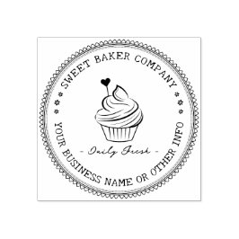 カスタムスタンプゴム |自家製エレガントベーカリーロゴ ラバースタンプ