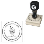 カスタムスタンプゴム |自家製エレガントベーカリーロゴ ラバースタンプ (押印)