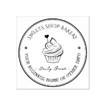カスタムスタンプゴム |自家製エレガントベーカリーロゴ