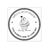 カスタムスタンプゴム |自家製エレガントベーカリーロゴ ラバースタンプ (インプリント)