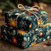 カスタムスタークリスマスオーナメント ラッピングペーパー