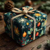 カスタムスタークリスマスオーナメント ラッピングペーパー