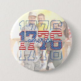 カスタムスターズ&ストライプス1776アメリカ記念日 缶バッジ