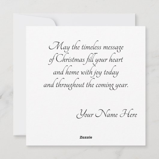 カスタムスターリーメリークリスマスオーナメントアットナイト シーズンカード (裏面)