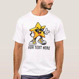 カスタムスター名+オリジナルテキスト Tシャツ