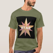 カスタムスター テキスト ファティーグ グリーン カラー Tシャツ  (正面)