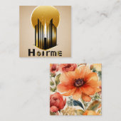 「カスタムステッカーの専門家」 スクエア名刺 (正面/裏面)