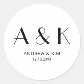 カスタムステッカーシート結婚式の引き出物シール ラウンドシール (正面)