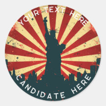 カスタムステッカー：レトロアメリカン投票2024ステッカー