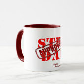 カスタムステップパパ承認パーソナライズされたパパ マグカップ (正面左)