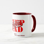 カスタムステップパパ承認パーソナライズされたパパ マグカップ (正面右)