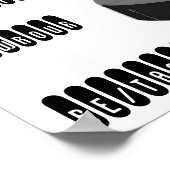 カスタムステノブラックマシンプリント ポスター (角)