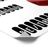 カスタムステノレッドマシンプリント ポスター (角)