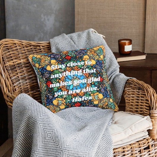 カスタムステンドグラスのモザイク模様ペルシアの贈り物 クッション