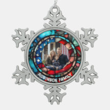 カスタムステンドグラスデザイン米国国旗の愛国心