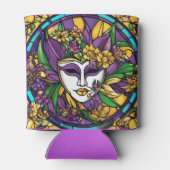 カスタムステンドグラスフェイクマルディグラスジャズ 缶クーラー (裏面)