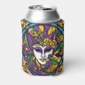 カスタムステンドグラスフェイクマルディグラスジャズ 缶クーラー (缶裏面)