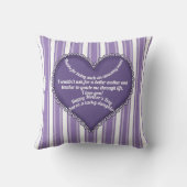 カスタムストライプのハート母の日ピロー クッション (裏面)