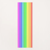 カスタムストライプエレガントレインボーカラーライトグリーン ヨガマット (正面)