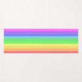 カスタムストライプエレガントレインボーカラーライトグリーン ヨガマット (正面(横))