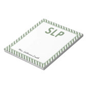 カスタムストライプエレガントSLP言語病理医 ノートパッド (回転)
