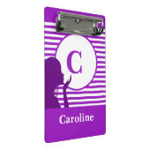 カスタムストライプ型 |モノグモダンラムカラフル ミニクリップボード (アングル)