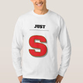 カスタムストリートウェアタイポグラフィ「JUST [選べる文字]」 Tシャツ (正面)