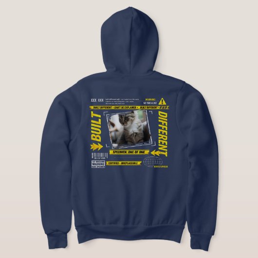 カスタムストリートウェア 猫好き おもしろTシャツ パーカ (レイダウン裏面)