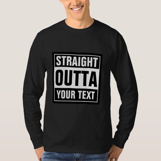 カスタムストレート街の長袖シャツ Tシャツ (正面)