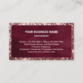 カスタムストロベリーお誕生日ケーキパティシシェフベーカリー 名刺 (裏面)