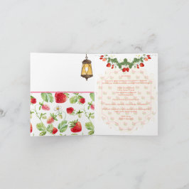 カスタムストロベリーフラットカード ノートカード