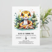 カスタムスネークキッズパーティー誕生日 招待状 (スタンド正面)