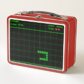 カスタムスネークゲームのランチボックス – 名前とスコア メタルランチボックス (正面)