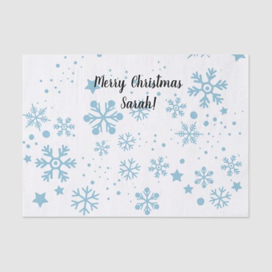 カスタムスノーフレークティッシュペーパー 薄葉紙 (正面)