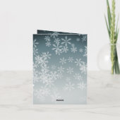 カスタムスノーフレーク・クリスマス ノートカード (裏面)