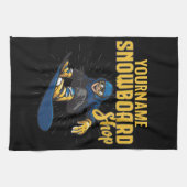 カスタムスノーボーダースノーボーディングショップビッグエア キッチンタオル (横)