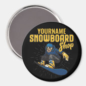 カスタムスノーボーダースノーボーディングショップビッグエア マグネット (正面/裏面)