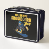 カスタムスノーボーダースノーボーディングショップビッグエア メタルランチボックス (正面)