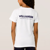 カスタムスノーボードの場所の日付名 Tシャツ (裏面)