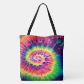 カスタムスパイラルタイ染めトートバッグ トートバッグ (裏面)