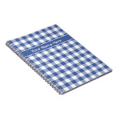 カスタムスパイラルノートブックDark BlueとWhite Gingham ノートブック (右側)