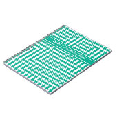 カスタムスパイラルノート、Emerald Dogtooth Check ノートブック (左側)