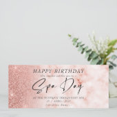 カスタムスパ日バラ金ゴールド伝票証明書 招待状 (スタンド正面)