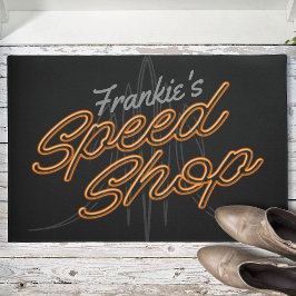 カスタムスピードショップピントリ改造ピンガレージダーク ドアマット