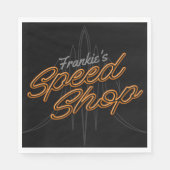 カスタムスピードショップピントリ改造ピンガレージ スタンダードランチョンナプキン (正面)