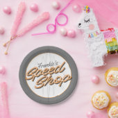 カスタムスピードショップピントリ改造ピンガレージ ペーパープレート (パーティー)